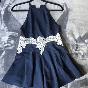 SheIn Navy Blue Romper